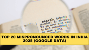 Top 20 Mispronounced Words in India 2025 (Google Data)