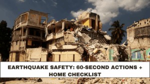 Earthquake Safety: 60-Second Actions + Home Checklist