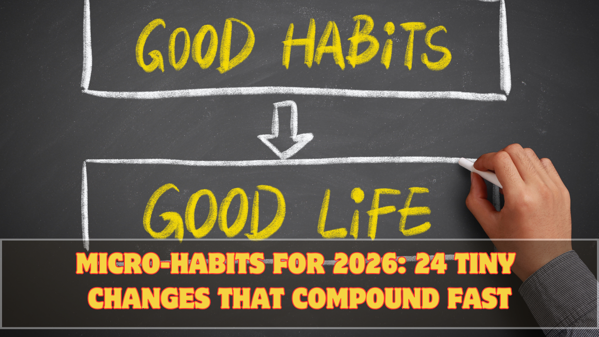 Micro-Habits for 2026: 24 Tiny Changes That Compound Fast