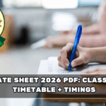 CBSE Date Sheet 2026 PDF: Class 10 & 12 Timetable + Timings