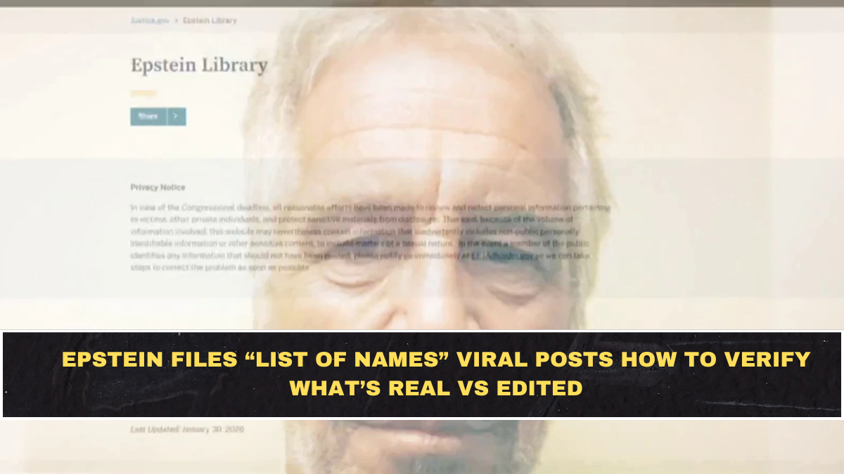 Epstein “Names List” Going Viral Again: How to Verify Real Docs vs Edited Lists (5-Minute Checklist)