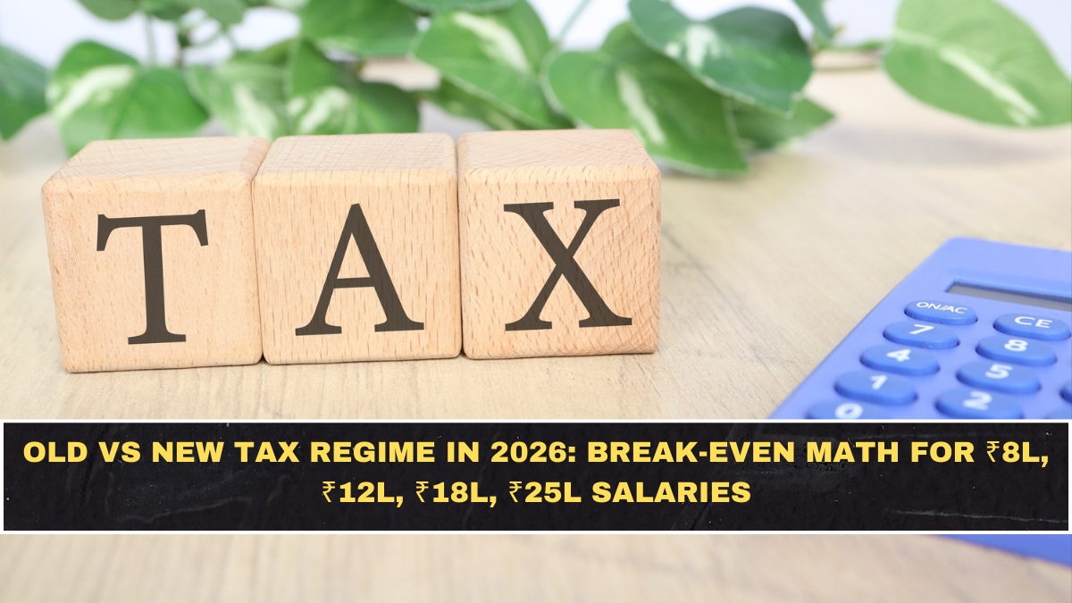 Old vs New Tax Regime in 2026: Break-Even Math for ₹8L, ₹12L, ₹18L, ₹25L Salaries