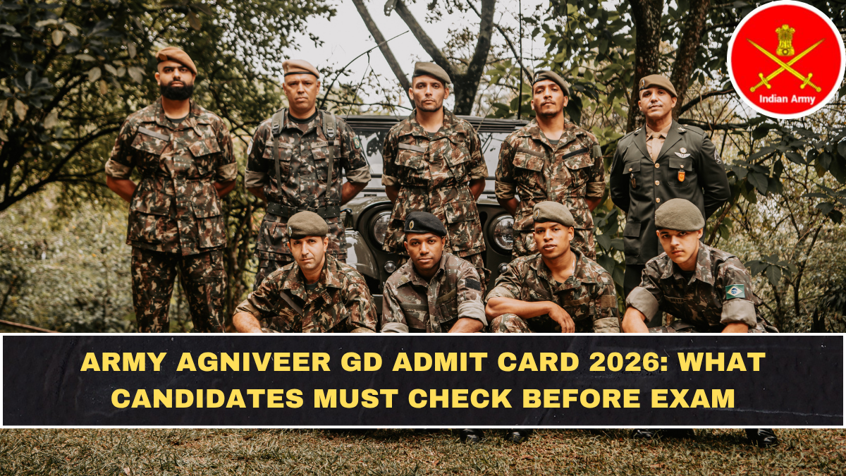 Army Agniveer GD Admit Card 2026: What Candidates Must Check Before Exam